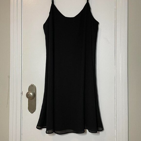 SHOW Me Your Mumu Maternity Circus Dress Black Chiffon size L - Picture 5 of 9